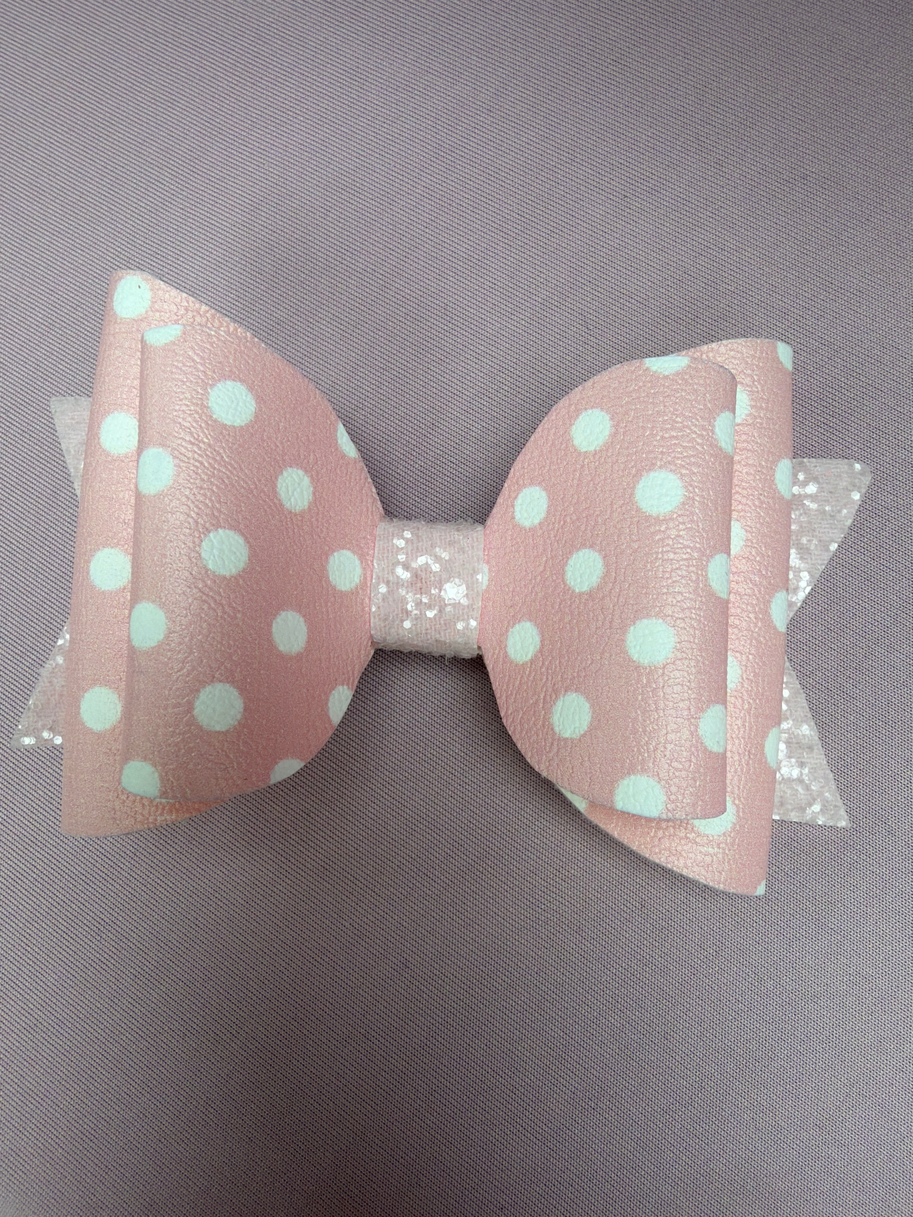 Pink Spotty Bow